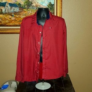 Tommy Hilfiger button down long sleeve shirt.